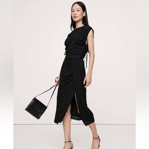 Elegant Black Midi Skirt